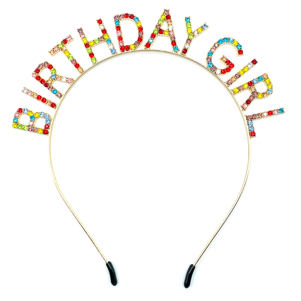 Rhinestone Birthday Girl Headband