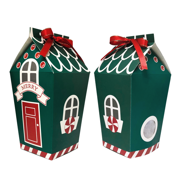 gingerbread house gift box for candy, cookies, chocolate and small gifts