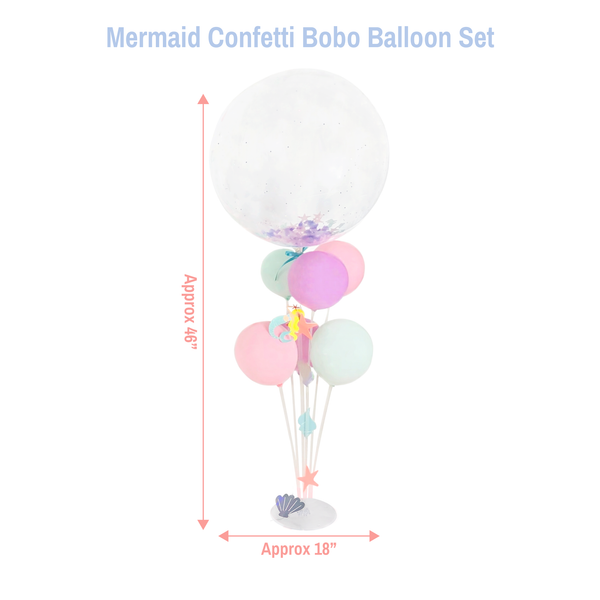 Mermaid Confetti Bobo Balloon Set