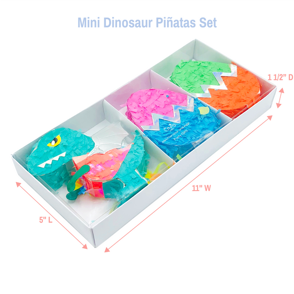Mini Dinosaur Piñatas Set