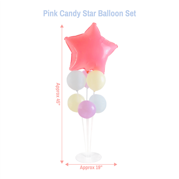 Pink Candy Star Balloon Set